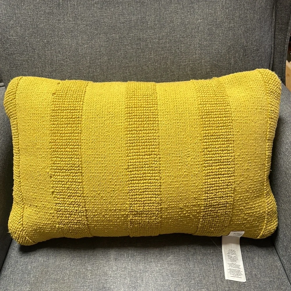 West Elm Tufted Stripe Indoor/Outdoor Pillow